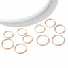 Ten Piece Minimalist Midi Round Twist Weave Ring Sets