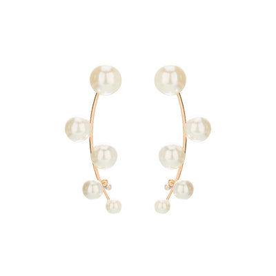 Spine Bone Pearl Stud Earrings