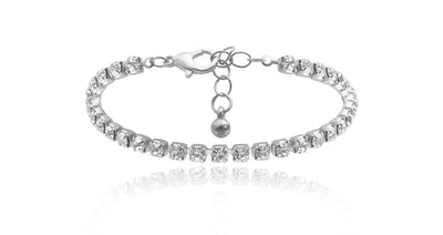 Three Piece Set Crystal Lock / Pendant Chain Bracelets