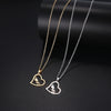 Love Word Stainless Steel Choker Pendant Necklace