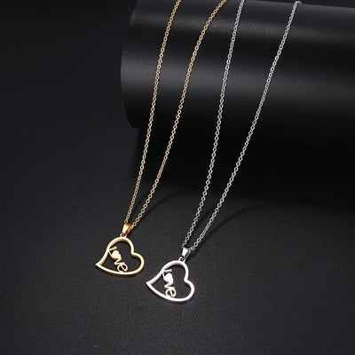 Love Word Stainless Steel Choker Pendant Necklace