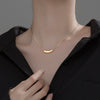 Small Eggplant Clavicle Charm Chain Necklace