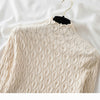 Slim fit Pattern Cashmere Turtleneck Sweater Pullover
