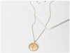 Dainty Gold Color Rose Necklace Pendant