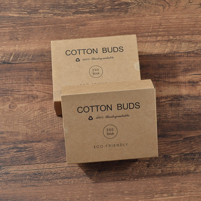 Eco Friendly Cotton Swab Bamboo Sticks Double Head Box