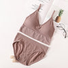 Simple Lingerie Push Up Bra / Panties Underwear Set
