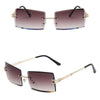 Rimless Square Frame Sunglasses