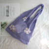 Flower Woven Hollow Shoulder Bag