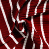Knitting Striped T-Shirt Round Neck Flounce Short Sleeve Tees